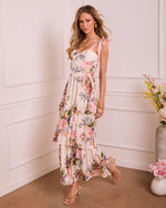 Clear Skies Tiered Floral Maxi Dress