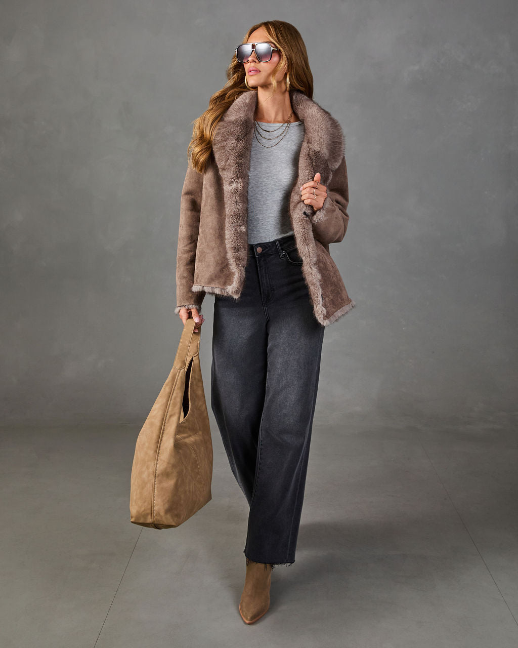 Downtown Dream Faux Fur Suede Reversible Jacket – VICI