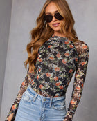 Pretty Vandal Mesh Mock Neck Top