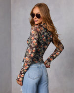 Pretty Vandal Mesh Mock Neck Top