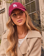 Wine % LA Babe Corduroy Baseball Cap-5