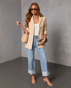 Pure Intent Faux Suede Blazer