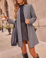 Tayisha Herringbone Longline Coat