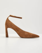 Joelyn Faux Suede Sculpted Block Heel Pumps