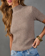 Cozy State RIbbed Knit Mock Neck Sweater