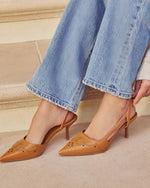 Boho On The Range Studded Western Slingback Heels