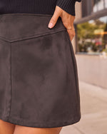 City Muse Faux Suede Mini Skirt