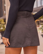 City Muse Faux Suede Mini Skirt