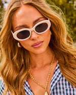Sunny Glow Oval Cat Eye Sunglasses