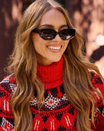 Black % Breslin Cat Eye Sunglasses-3