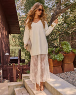Luxe Hush Knit V Neck Sweater