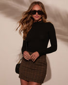 Black % Day To Day Ruffle Mockneck Sweater Top-1