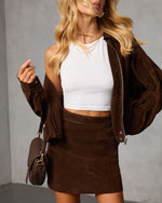 Cedar Sky Suede Mini Skirt