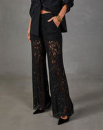 Khelsie Floral Lace Wide Leg Pants