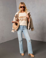 Pass Mimosa Please Knit Graphic Sweater