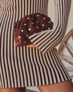 Crisetta Suede Studded Crossbody Bag