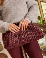 Wine % Dinner Guest Textured Pouch Clutch-2