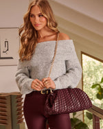 Wine % Dinner Guest Textured Pouch Clutch-1