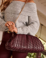 Wine % Dinner Guest Textured Pouch Clutch-5