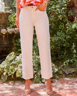 Verrah Stretch High Rise Straight Leg Jeans