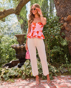 Verrah Stretch High Rise Straight Leg Jeans