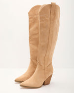 Almond % Bronco Western Knee High Boots-2