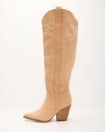Almond % Bronco Western Knee High Boots-5