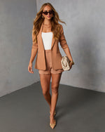 Tan % Standards Pocketed Blazer-5