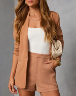 Tan % Standards Pocketed Blazer-2