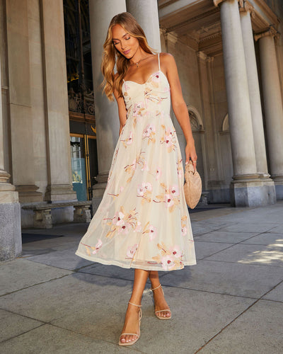 Darling Daisy Embroidered Floral Midi Dress VICI Darling Daisy Embroidered Floral Midi Dress VICI