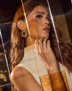 Silver % Narena Embellished Garland Earrings-3