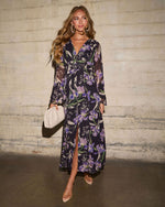Roselune Printed Chiffon Maxi Dress