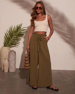 Journey On Linen Drawstring Pants