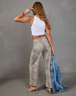 Light Leopard % Moment In Time Leopard Print Pants-4