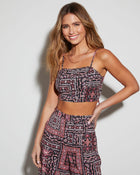 Black Multi % Bohemia Printed Sleeveless Tank-1