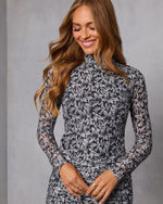 Crush the Rules Mesh Mock Neck Maxi Dress