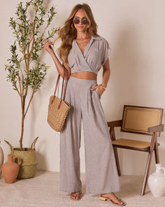 Thea High Rise Striped Pants