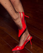 Red % Right Here Slingback Patent Leather Heels-1