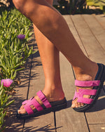 Kensington Faux Suede Platform Slides