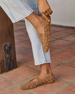 Zuri Embellished Faux Suede Flats