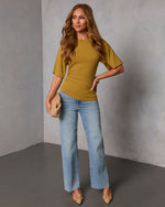 Pilcro Cinched Short Sleeve Top