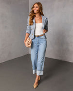 Josline Frayed Tweed Jacket