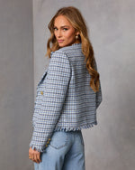 Josline Frayed Tweed Jacket