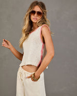 Darling Edge Knit Contrast Trim Top