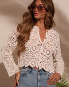 Coastal Dreams Open Knit Crochet Top