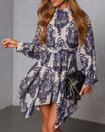 Halle Asymmetrical Printed Shirt Dress