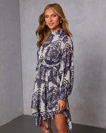 Halle Asymmetrical Printed Shirt Dress
