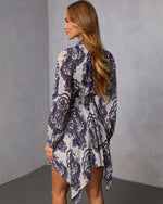 Halle Asymmetrical Printed Shirt Dress