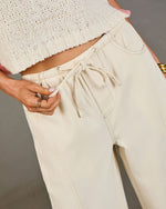 Zenah Rigid High Rise Wide Leg Drawstring Jeans