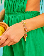 Citrus Crush Tropical Fruit Charm Bracelet